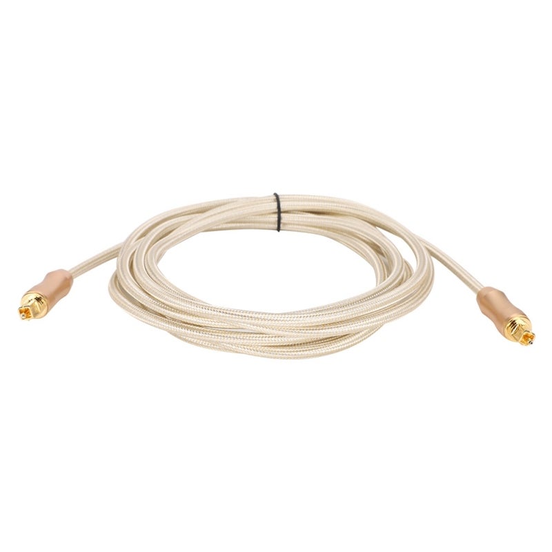 Optical Fiber Audio Cable 3 Meters Aluminum Alloy Shell Gold-Plated Plug - High Speed Stable Transmission Toslink Cable for Home Theater TV Amplifier - Image 2