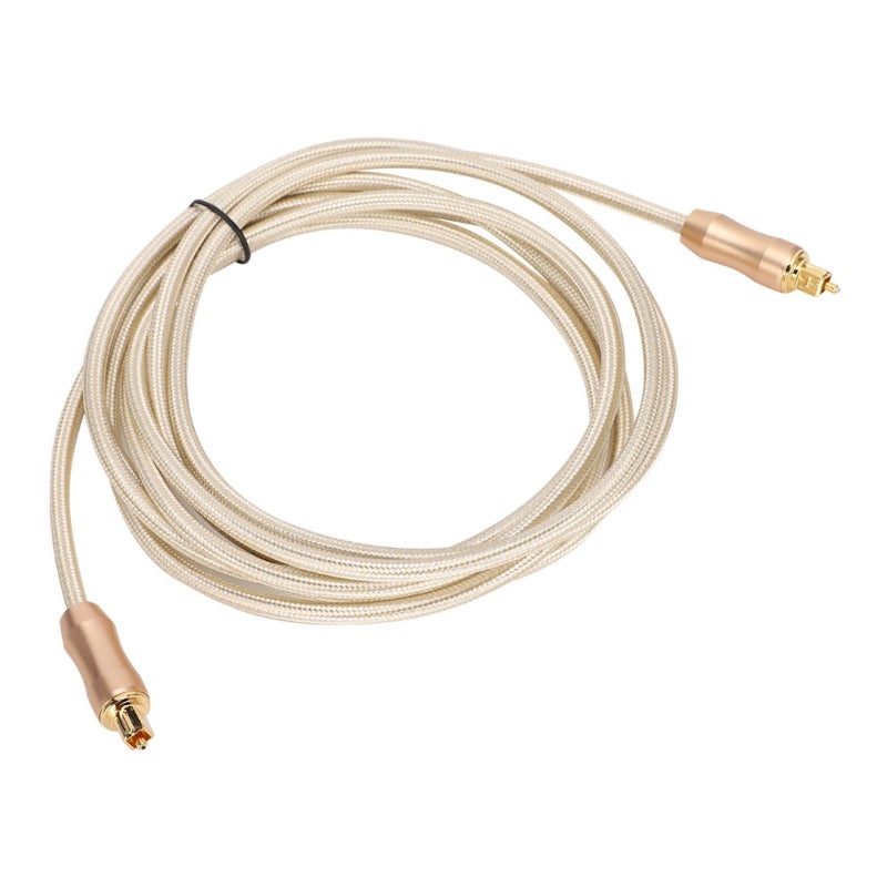Optical Fiber Audio Cable 3 Meters Aluminum Alloy Shell Gold-Plated Plug - High Speed Stable Transmission Toslink Cable for Home Theater TV Amplifier - Image 1