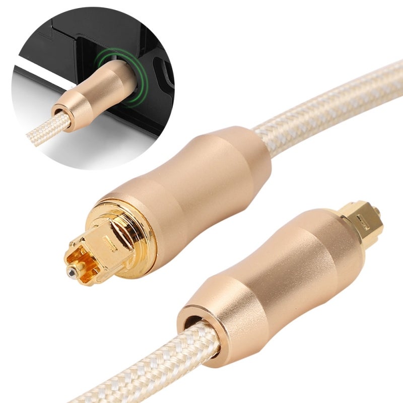 Optical Fiber Audio Cable 3 Meters Aluminum Alloy Shell Gold-Plated Plug - High Speed Stable Transmission Toslink Cable for Home Theater TV Amplifier - Image 5