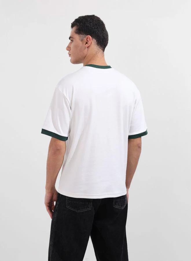 The Indian Garage Co Men Relaxed Fit Graphic Printed Crew Neck Half Sleeves T-Shirt