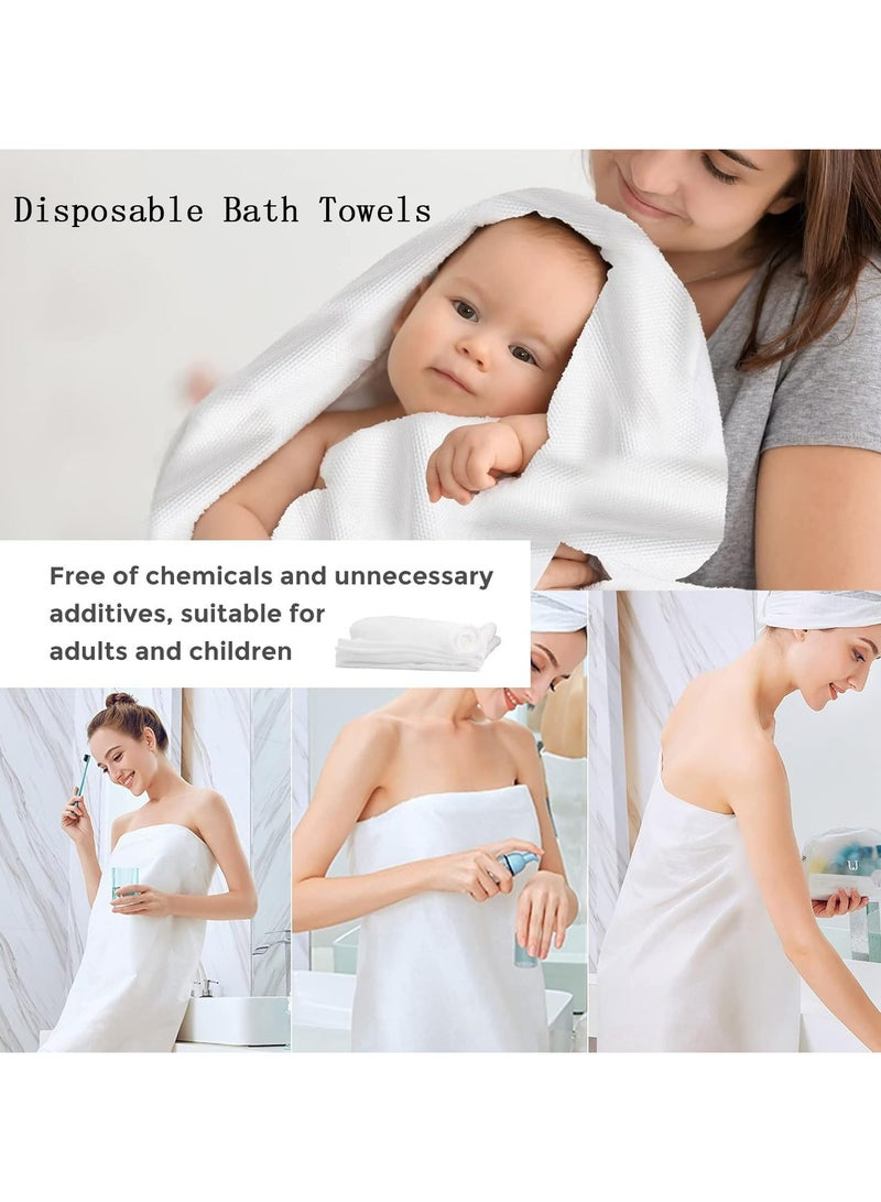 CMGTYYD 5 PCS Compressed Bath Towel,140 x 70 cm Large Reusable Disposable Bath Towels Soft Absorbent Body Bath Towels Individually Packed Bath Towels Cotton Bath Towels for Camp Sports Trip-Multicolor - Image 4