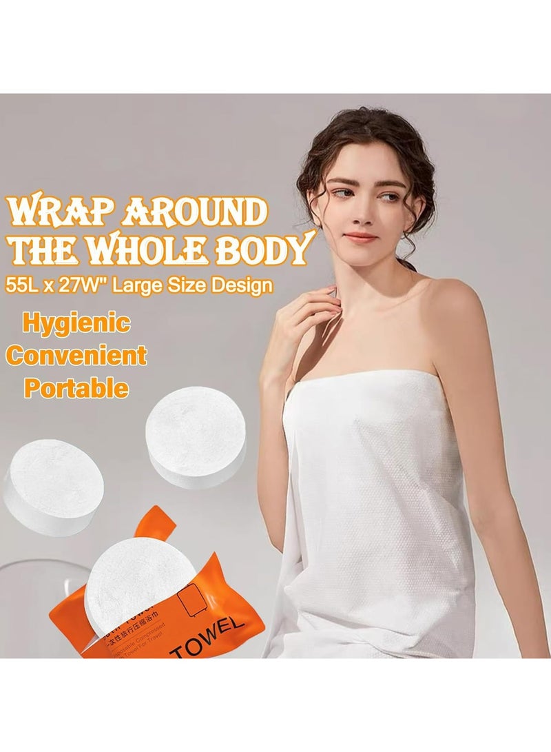 CMGTYYD 5 PCS Compressed Bath Towel,140 x 70 cm Large Reusable Disposable Bath Towels Soft Absorbent Body Bath Towels Individually Packed Bath Towels Cotton Bath Towels for Camp Sports Trip-Multicolor - Image 5
