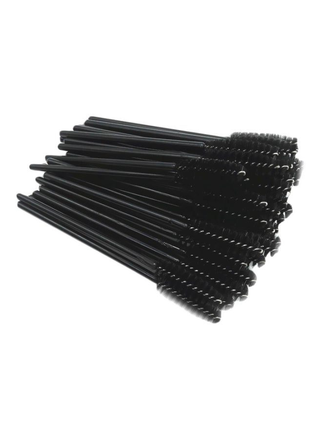 50-Piece Disposable Eyelash Brush Set Black