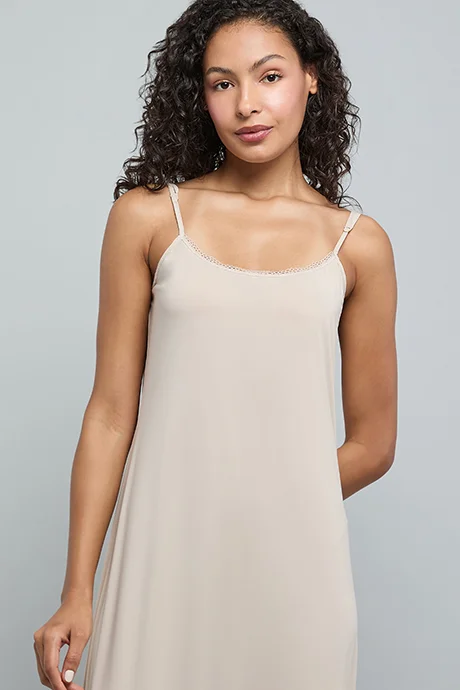 R&B Solid Night Slip Dress