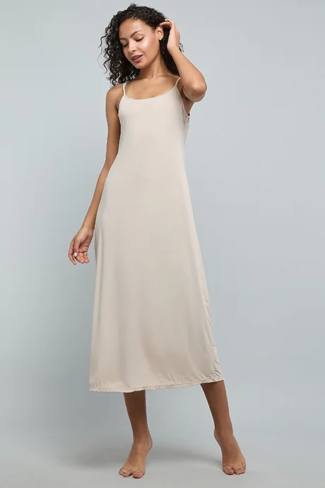 R&B Solid Night Slip Dress