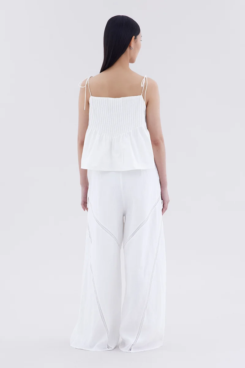 The Editor's Market Lacqua Lace-Trim Panelled Pants