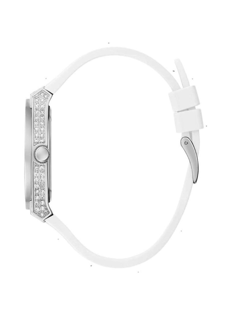 GUESS ساعة جيس النسائية متعددة الوظائف بحزام أبيض - GW0439L1 - Image 3
