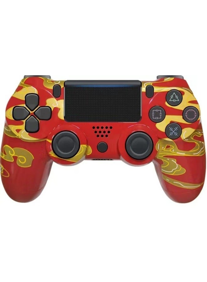 Cross Border Ps4 Wireless Bluetooth Gamepad Ps4 Gamepad Controller Ps4 Wireless Gamepad-Product Color:Xiangyun Red With American Packaging + Data Cable