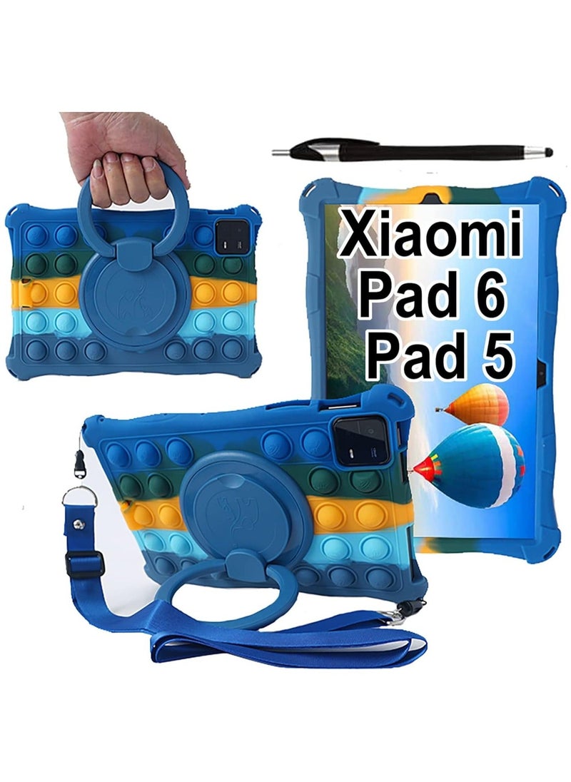 Case Compatible with Xiaomi Pad 6/ Xiaomi Pad 6 Pro 11 Inch 2023,Xiaomi Mi Pad 5/ Pad 5 Pro/Pad 5 Pro 5G 11 Inch 2021,with Shoulder Strap Pencil Holder Stylus, Color-3 - Image 1