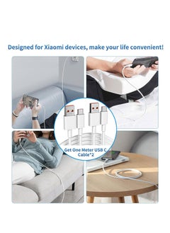 Generic 2 حزم كابل شاحن USB C 1 متر لـ Xiaomi 13T Pro، كابل شاحن سريع 120 واط 3A، 67 واط كابل شحن توربو نوع C كابل لـ Redmi Note12 Pro 1110 Pro POCO X6 X6 Pro M6 Xiaomi 13 Pro 13 12T Pro 12  - Image 4