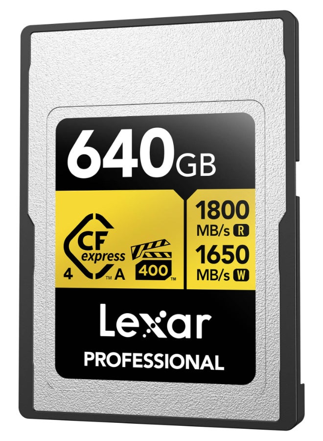 Lexar 640GB Professional GOLD CFexpress 4.0 Type A Memory Card - Image 3
