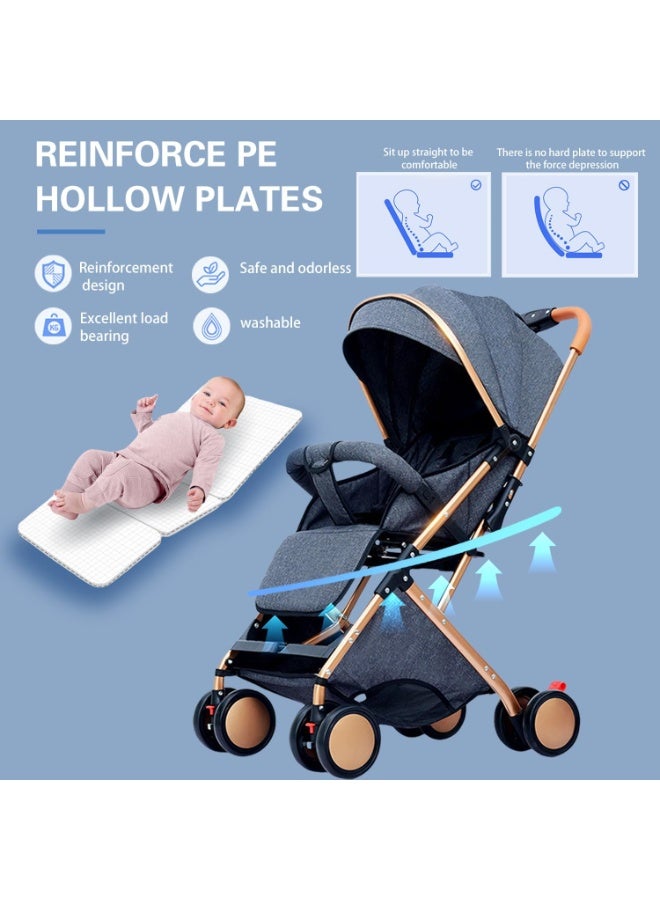 Lightweight Travel Stroller, Compact Toddler Travel Stroller, Easy to Fold, Baby Stroller with Adjustable Cannopy & 5 Point Safety Harness, Pushchair for Baby 0-36 months - Image 4