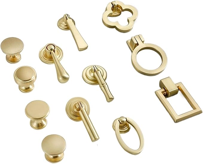 Vintage Gold Cabinet Pulls Solid Zinc Alloy Kitchen Cupboard Drawer Knobs Color 2219 - Image 1