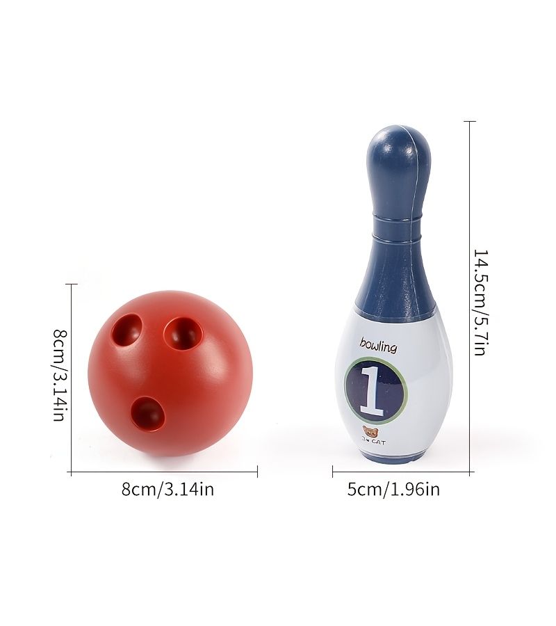 Bowling Toy Set Indoor Outdoor Fun Family Sport Gift for Boys Girls - Image 5