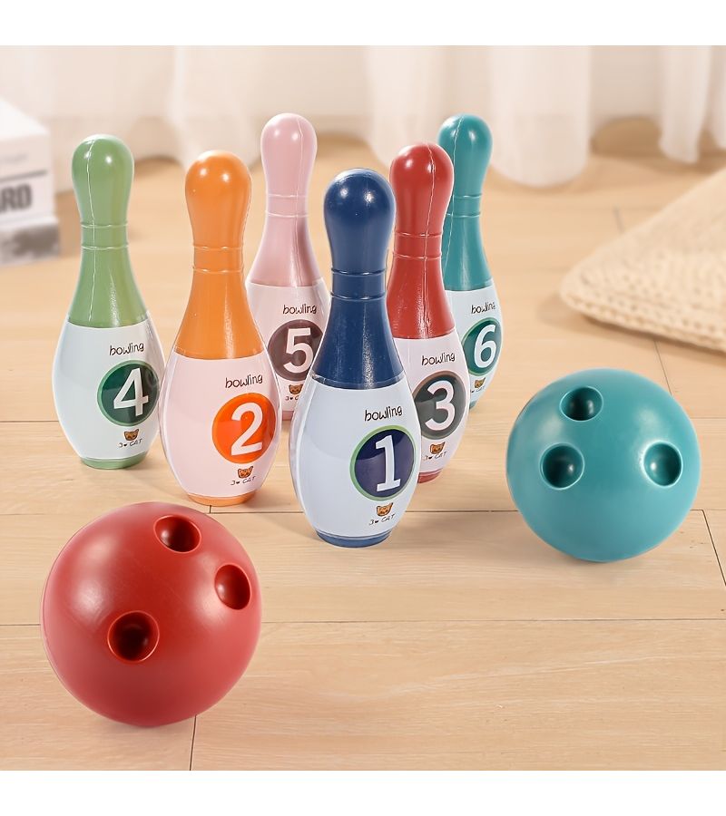 Bowling Toy Set Indoor Outdoor Fun Family Sport Gift for Boys Girls - Image 1