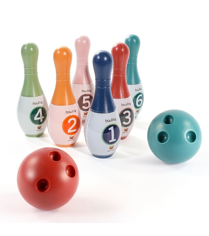 Bowling Toy Set Indoor Outdoor Fun Family Sport Gift for Boys Girls - Image 2