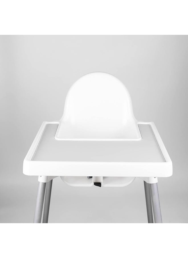 Lomgwumy Lomgwumy High Chair Placemat, Long Lasting High Chair Placemat Silicone, Clean and Hygienic, Suitable for IKEA Antilop Highchai, for Toddlers and Babies (White)  - Image 2