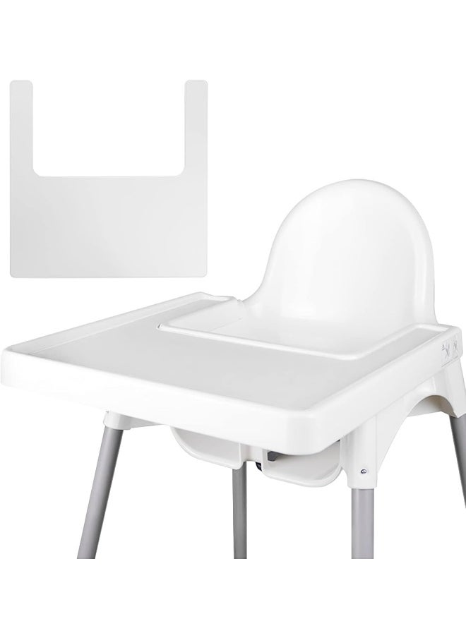 Lomgwumy Lomgwumy High Chair Placemat, Long Lasting High Chair Placemat Silicone, Clean and Hygienic, Suitable for IKEA Antilop Highchai, for Toddlers and Babies (White)  - Image 1