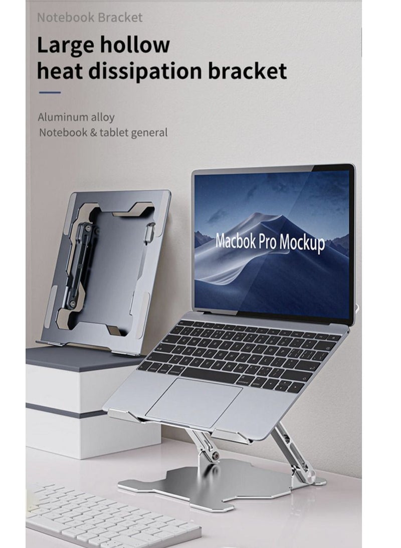 بلو أوشن حامل كمبيوتر محمول قابل للتعديل من Blue Ocean ، حامل كمبيوتر محمول محمول ، حامل كمبيوتر محمول من الألومنيوم للمكتب قابل للطي ، حامل كمبيوتر محمول مريح لجهاز MacBook Air Pro و Dell XPS و HP (10-17.5 '' - Image 5