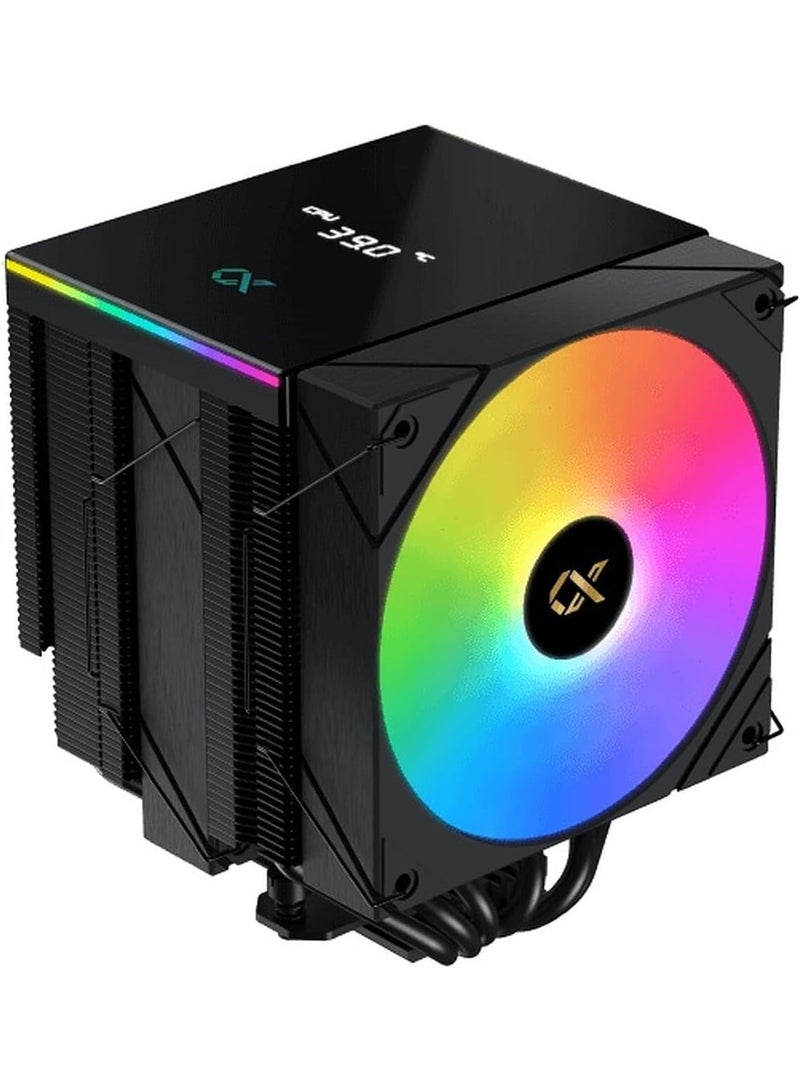 Xigmatek AK6 Dual Digital CPU Cooler, 240W, 6 Heat Pipes, Dual 120mm ARGB PWM Fans, Digital Display, Intel LGA 1851/1700 & AMD AM5/AM4, Black | EN45844 Black - Image 1