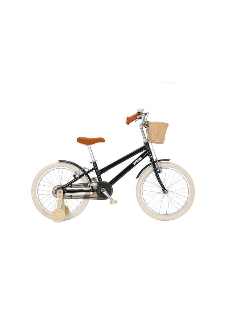 SPINN Pixie 1 Kids 20″ Bike Black — Aluminum Frame, 1 Speed, Training Wheels, for Ages 6–10 - Image 1