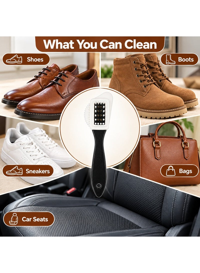 4-in-1 Leather Brush Cleaner with Rubber Eraser – Multi-Function Suede Shoe & Boot Cleaning Brush for Leather Shoes, Sneakers, Bags, Car Seats & Upholstery - Image 2