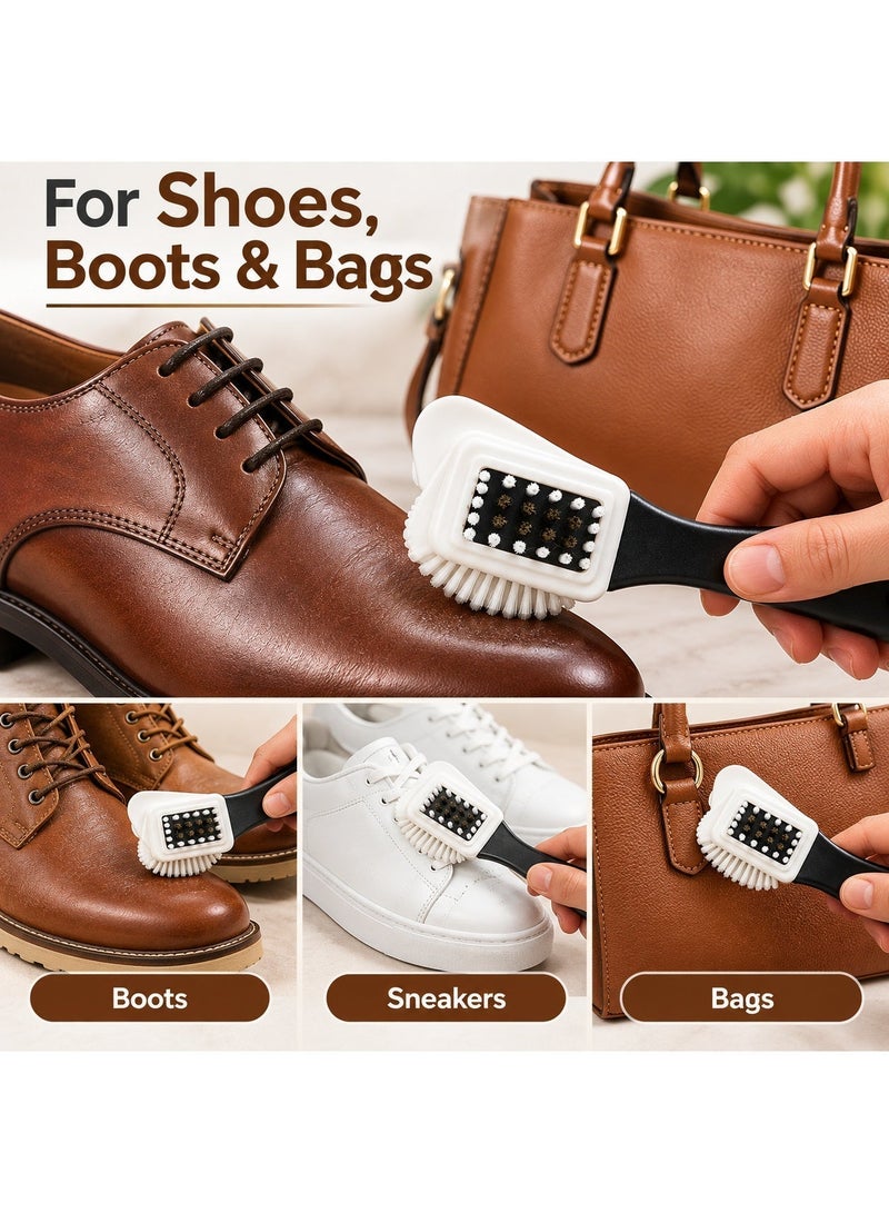 4-in-1 Leather Brush Cleaner with Rubber Eraser – Multi-Function Suede Shoe & Boot Cleaning Brush for Leather Shoes, Sneakers, Bags, Car Seats & Upholstery - Image 4