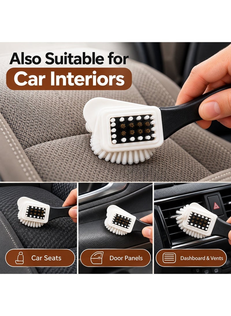 4-in-1 Leather Brush Cleaner with Rubber Eraser – Multi-Function Suede Shoe & Boot Cleaning Brush for Leather Shoes, Sneakers, Bags, Car Seats & Upholstery - Image 3