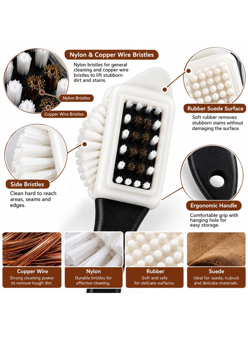 4-in-1 Leather Brush Cleaner with Rubber Eraser – Multi-Function Suede Shoe & Boot Cleaning Brush for Leather Shoes, Sneakers, Bags, Car Seats & Upholstery - Image 5
