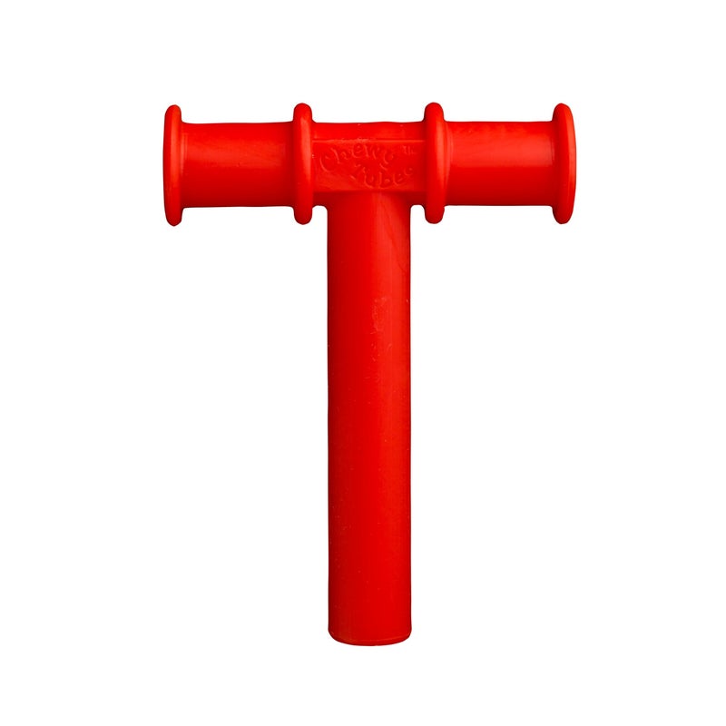Chewy Tubes - Oral Motor Chewing Tool, Safe, Non-Toxic, Latex & Phthalate Free, Red, 2 Pack - Image 1