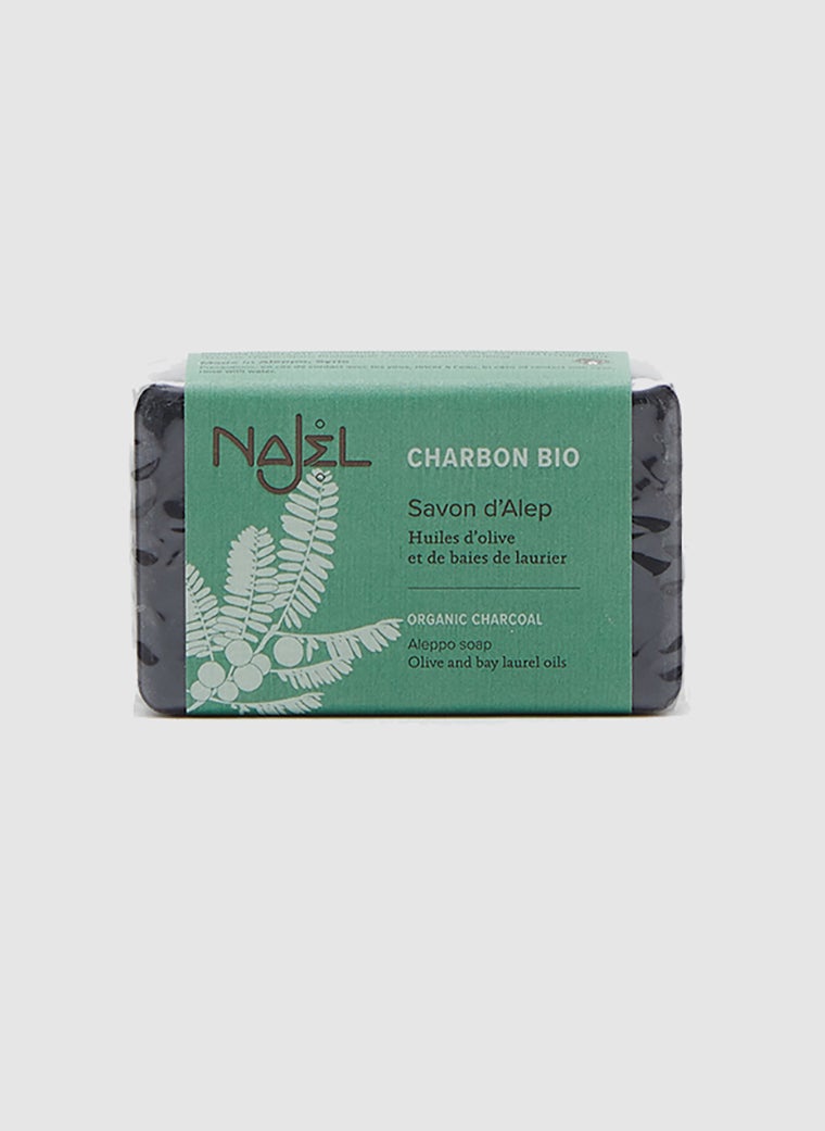 najel Aleppo Soap with Organic Charcoal Purifying Soap for Face, body & hair, 100g - Pack of 3 Soaps - Image 2