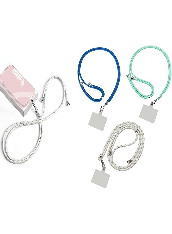 Green Tiger Phone Lanyard 3Pack Universal Crossbody Neck Strap with 3 Pads Adjustable CellPhone Lanyard Crossbody 3pacs Adjustable Crossbody Neck Strap, Lanyard with 3Phone Tether Tabs - Image 1