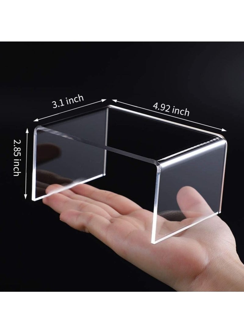 Captaintech 4 Pcs Acrylic Risers Display Clear Showcase Shelf Figures Buffets Cupcakes Jewelry Display Stands for Table Decorations - Image 4