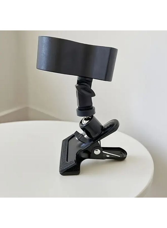 Heavy Duty Adjustable Microphone Stand Holder With Metal Clamp Sturdy Black Boom Arm - Image 3