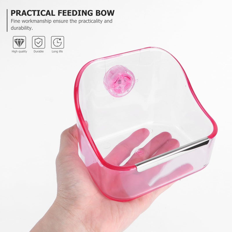 Pink Crystal Design Small Pet Feeder Cage Bowl For Rabbit And Small Animals Indoor Use - Image 5