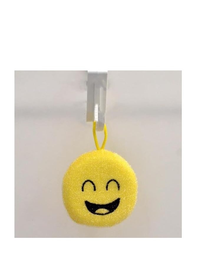 Magic Smile Face Dish Washing Sponge & 02 Multifunctional Bottle Mouth Cup Brush, 3 in 1 - Image 3