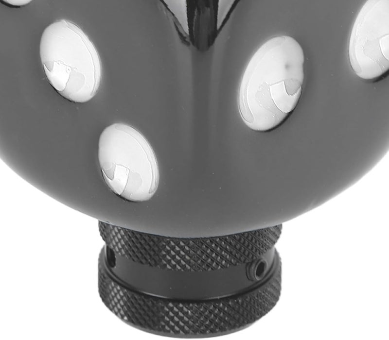 Dice Shape Shift Head Resin Gear Shifting Lever Knob, Universal Transmission Shift Lever Knob with Multiple Adapters for Most Manual Cars, Easy Install Dice Shifter Head (Black White) - Image 4