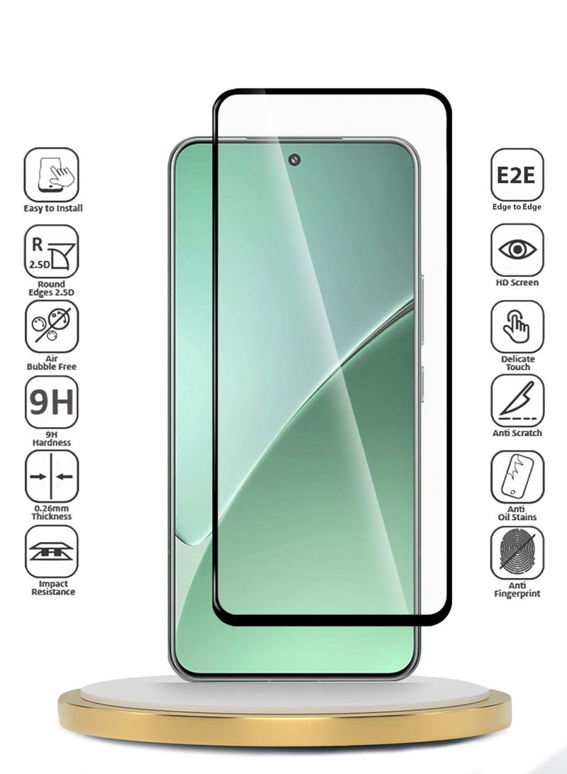Wtech Xiaomi 15 Pro 5G 2024 Premium E2E Series Full Glue Full Cover Tempered Glass Screen Protector (MSGECN) - Clear/Black - Image 2