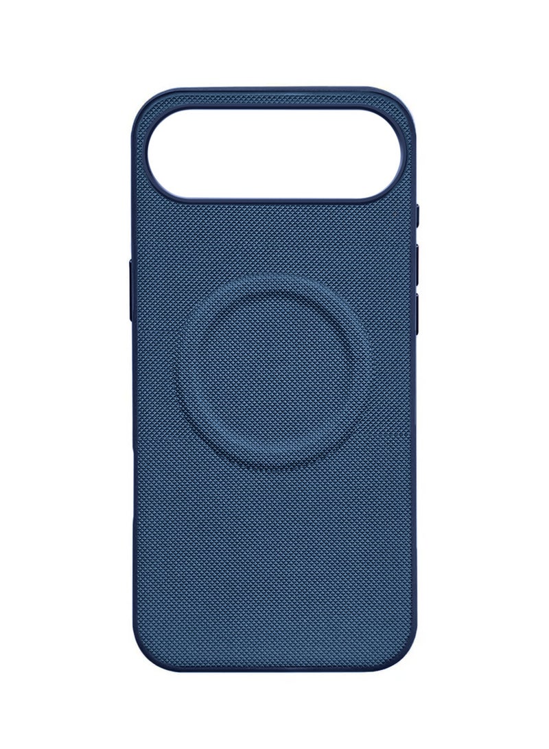 Wtech Apple iPhone Air 5G 2025 Luxury High Quality Magnetic Silicone Sides Case Cover (MCRPSN) - Navy Blue - Image 4