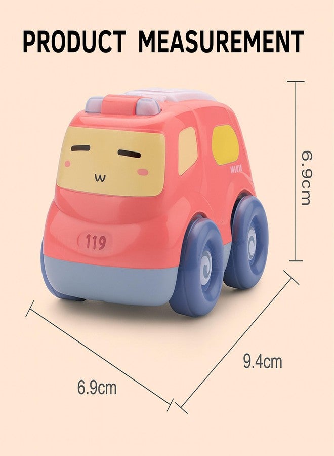 GRAPHENE Pull Back Toys Cars with Light and Sound for Girls and Boys Toddler Toy Car for Kids Unbreakable Pull Back Vehicles with Cute Face Multicolor Pack of 2 with Random Designs - Image 2