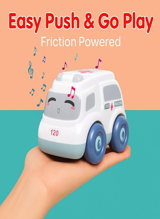 GRAPHENE Pull Back Toys Cars with Light and Sound for Girls and Boys Toddler Toy Car for Kids Unbreakable Pull Back Vehicles with Cute Face Multicolor Pack of 2 with Random Designs - Image 5