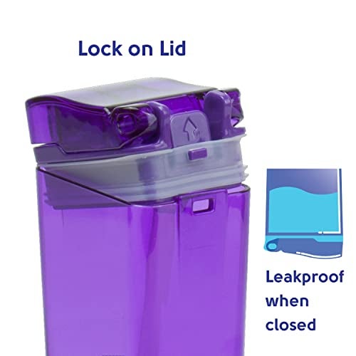 Precidio Design Drink in the Box Eco-Friendly Reusable Juice Box Container, 12 ounce, Purple - Image 5