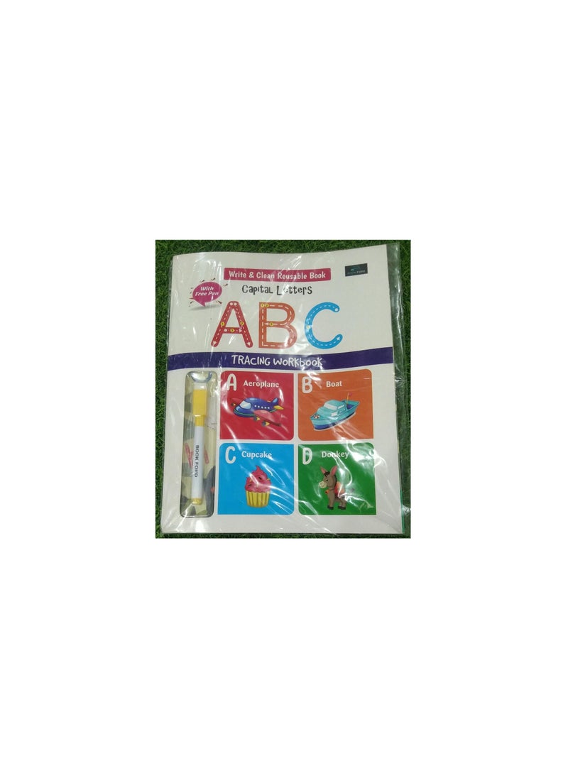 null - Write & Clean Reusable Book Capital Letters Abc Tracing Workbook - Image 1