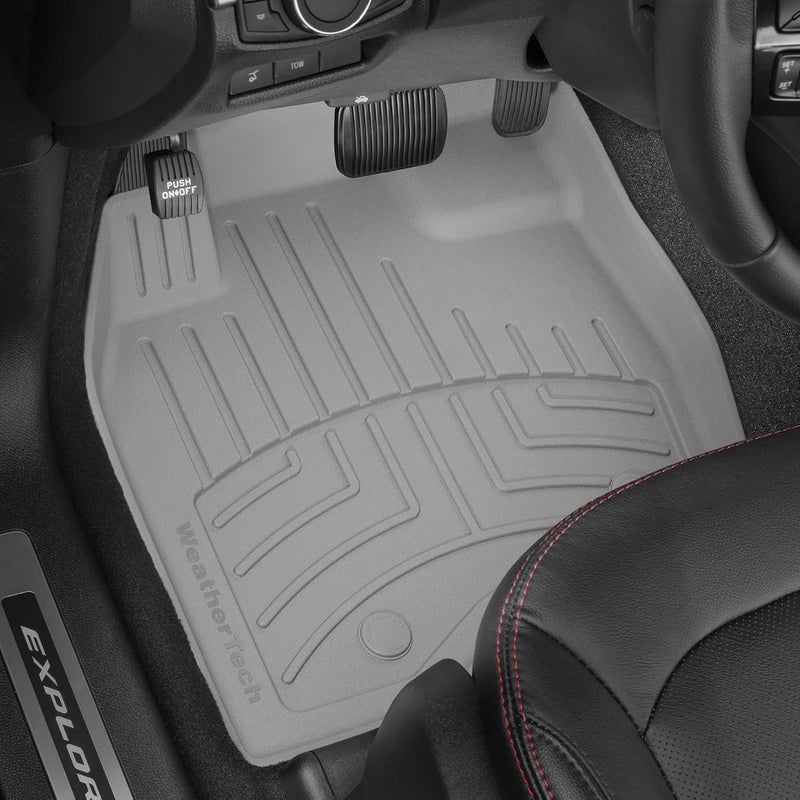 WeatherTech FloorLiner HP Custom Fit Floor Mats for Hyundai Tucson Hybrid - 1st & 2nd Row, Black - Image 2