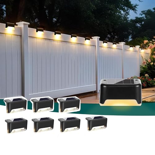 BRITSPEAR Plastic Waterproof LED Solar Powered Deck Stair Outdoor Light for Railing, Wall Garden,Pathway, Backyard, Patio, and Balcony Decoration (8) - Image 1