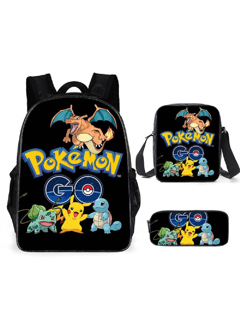 general 3-Piece Pokemon 3D Print Backpack Set - Image 1