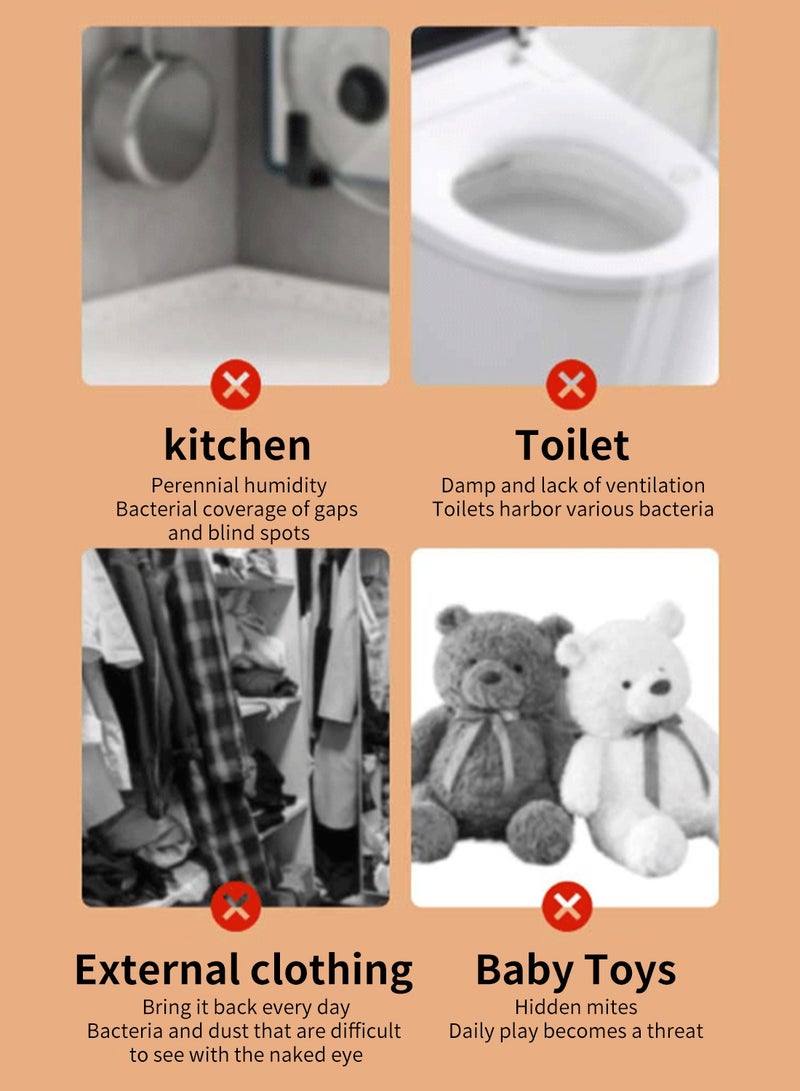 آي كي منظف بالبخار يدوي | تسخين سريع 20 ثانية | مجموعة ملحقات 8 في 1 | قفل أمان وخزان مرئي | تعقيم بدون مواد كيميائية للمنزل والمطبخ والسيارة - Image 5