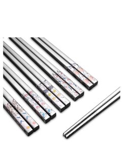 Excefore Metal Chopsticks, Reusable Dishwasher Safe, 2 Pair Chinese Japanese Korean 316 Stainless Steel Chopstick  - Image 5
