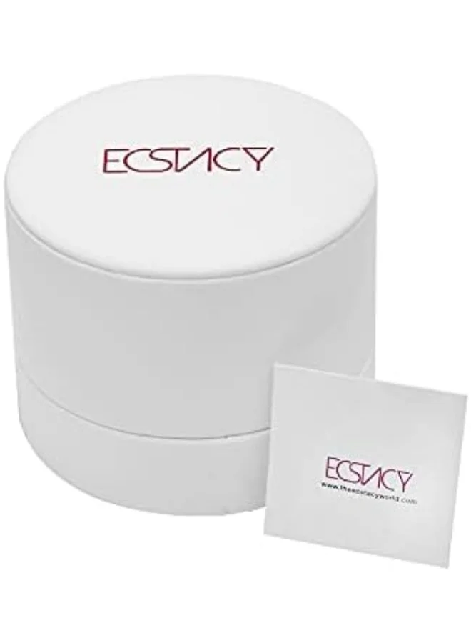 ECSTACY Ecstacy Women's Japan Quartz Movement Watch, Analog Display and Stainless Steel Strap - E9511-GCWM, White