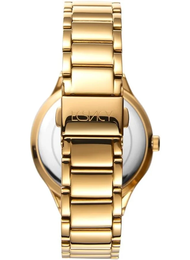 ECSTACY Ecstacy Women's Japan Quartz Movement Watch, Analog Display and Stainless Steel Strap - E9511-GCWM, White